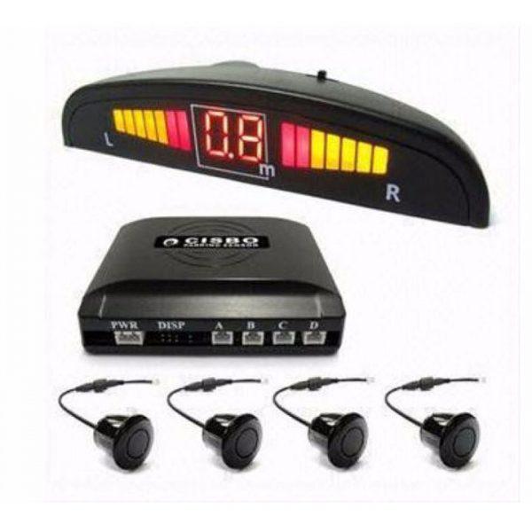 Cảm biến lùi 4 mắt cho xe ô tô, có màn hình hiển thị khoảng cách hỗ trợ lùi xe và đỗ xe an toàn, tránh va chạm