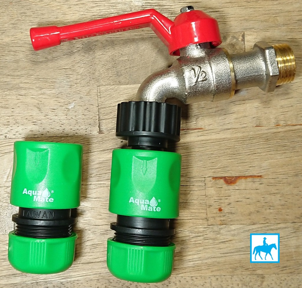 Bộ van vòi nước 21mm Sanwa và 3 khớp nối nhanh ống nước AquaMate