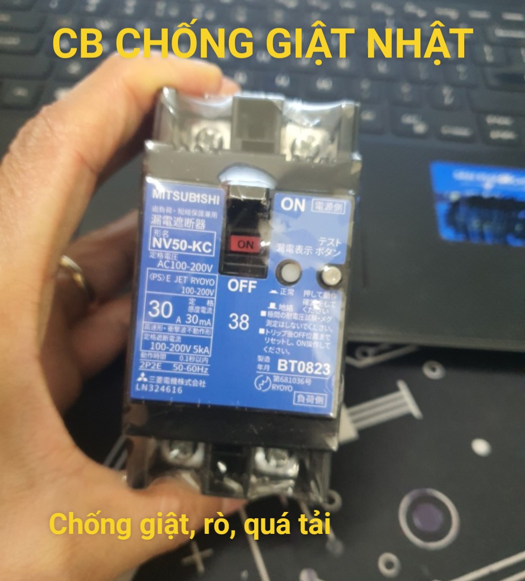Aptomat CB Chống Giật Nhật Bản 30A 30mA Cỡ nhỡ