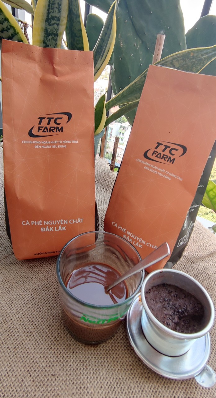 Cà phê nguyên chất TTC Farm 1kg