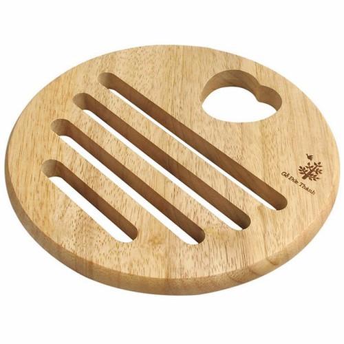 [HCM]Rế lót nồi tròn lỗ hình trái tim Gỗ Đức Thành 09191