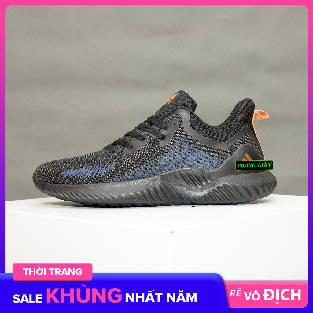 Giày Sneaker Nam Giày Thể Thao Nam Alphabounce A58 màu đen full giày chạy bộ nam giày ulzzang nam