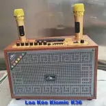 Loa Karaoke Xách Tay Kiomic K36 Bass 20Cm Kèm 2 Micro Chống Hú Công Suất 150W Chỉnh Bass, Treble Nhạc Riêng Biệt, Âm Thanh Cực Chất, Pin Bền Bỉ.