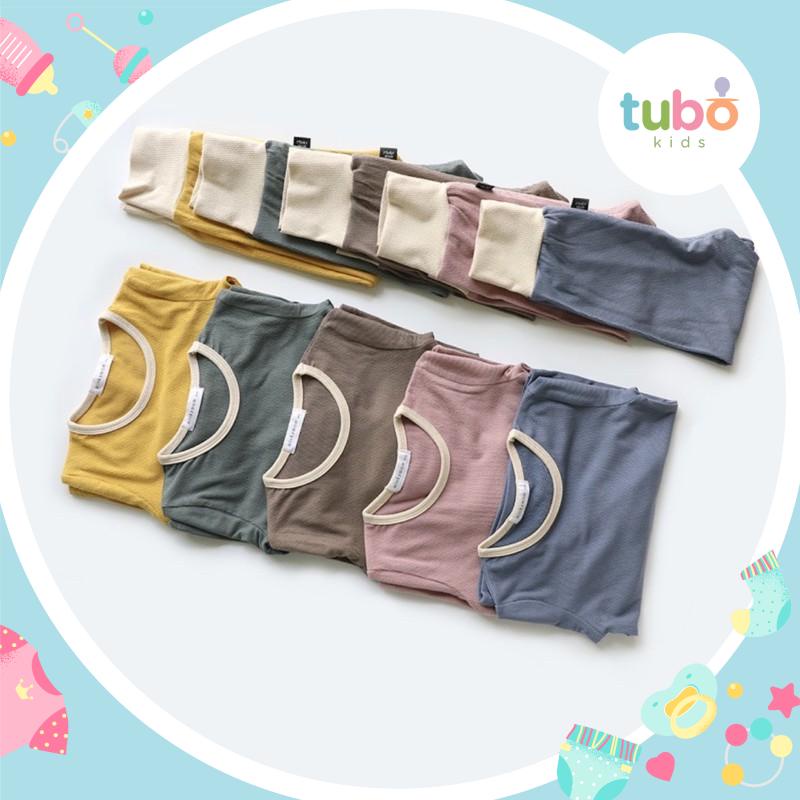 Bộ quần áo dài tay len gân chính hãng Minkymom cho bé