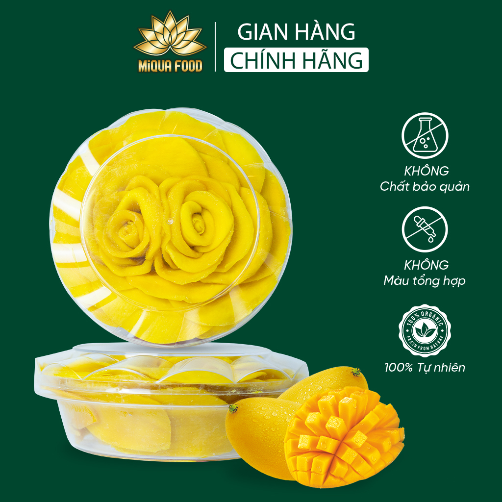 Xoài sấy dẻo xếp hoa miqua 500 gram