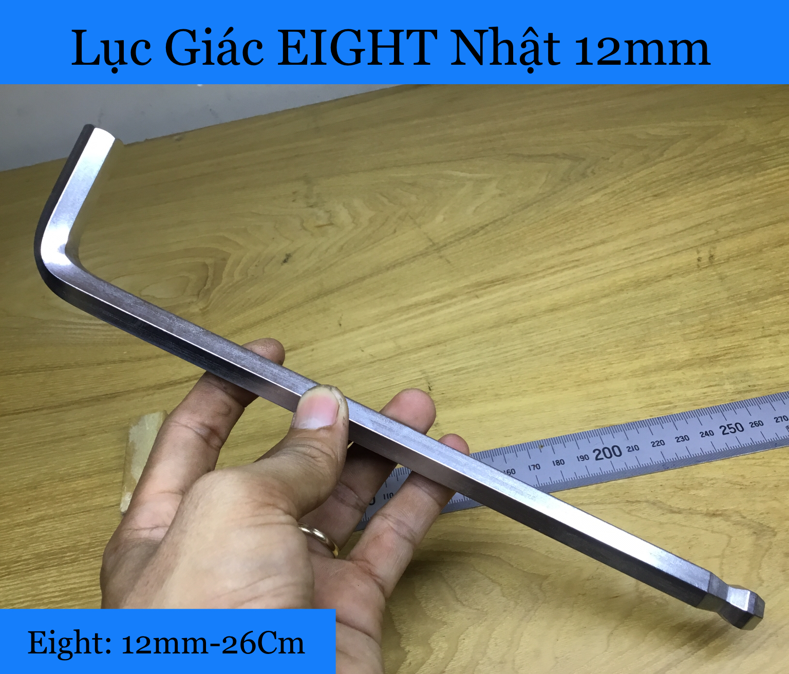 Lục giác eight nhật 12mm-26cm có từ