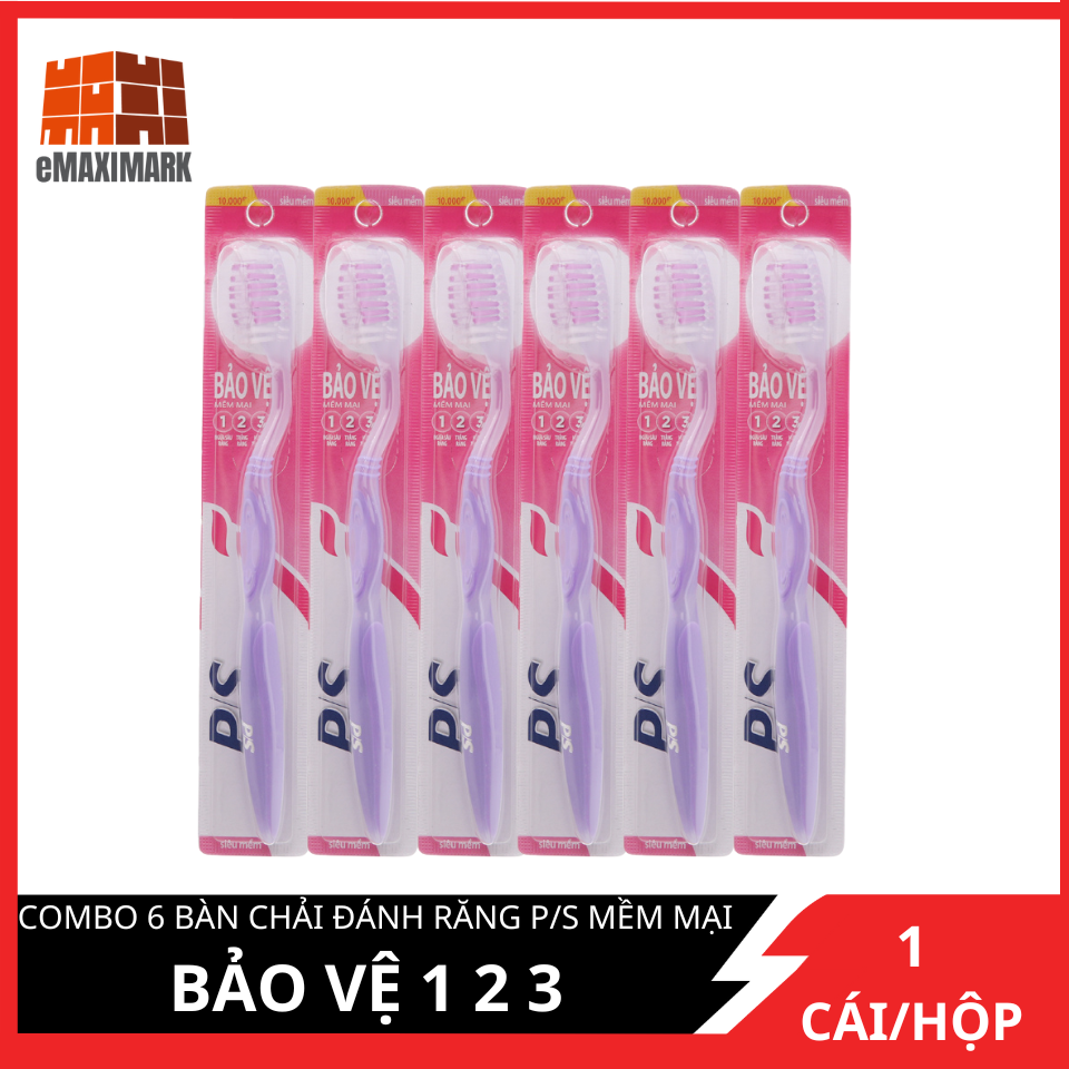Combo 6 bàn chải đánh răng p/s bảo vệ 123