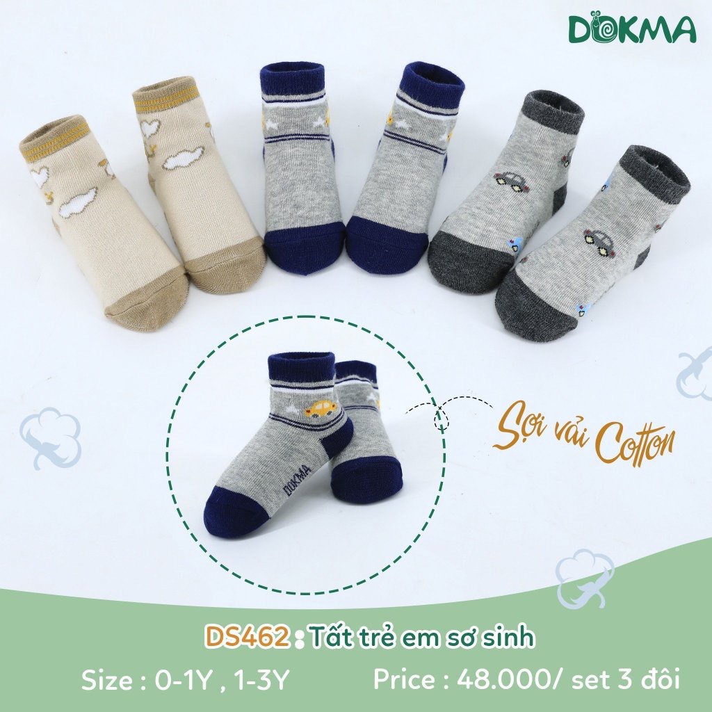 Set 3 đôi Vớ bé trai dokma 0 đến 3 tuổi (9-15kg)