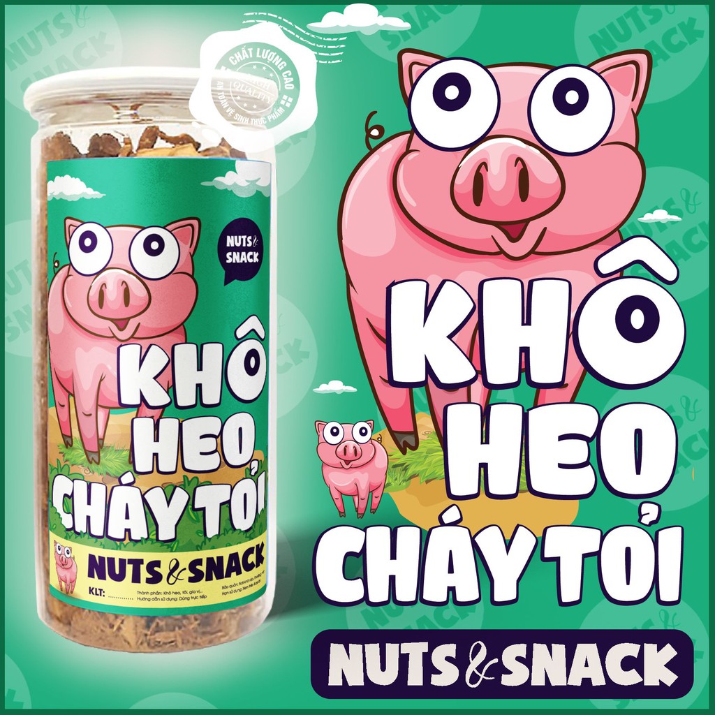 Khô Heo Cháy Tỏi Hủ 350G - Ăn Vặt GÀ BEO