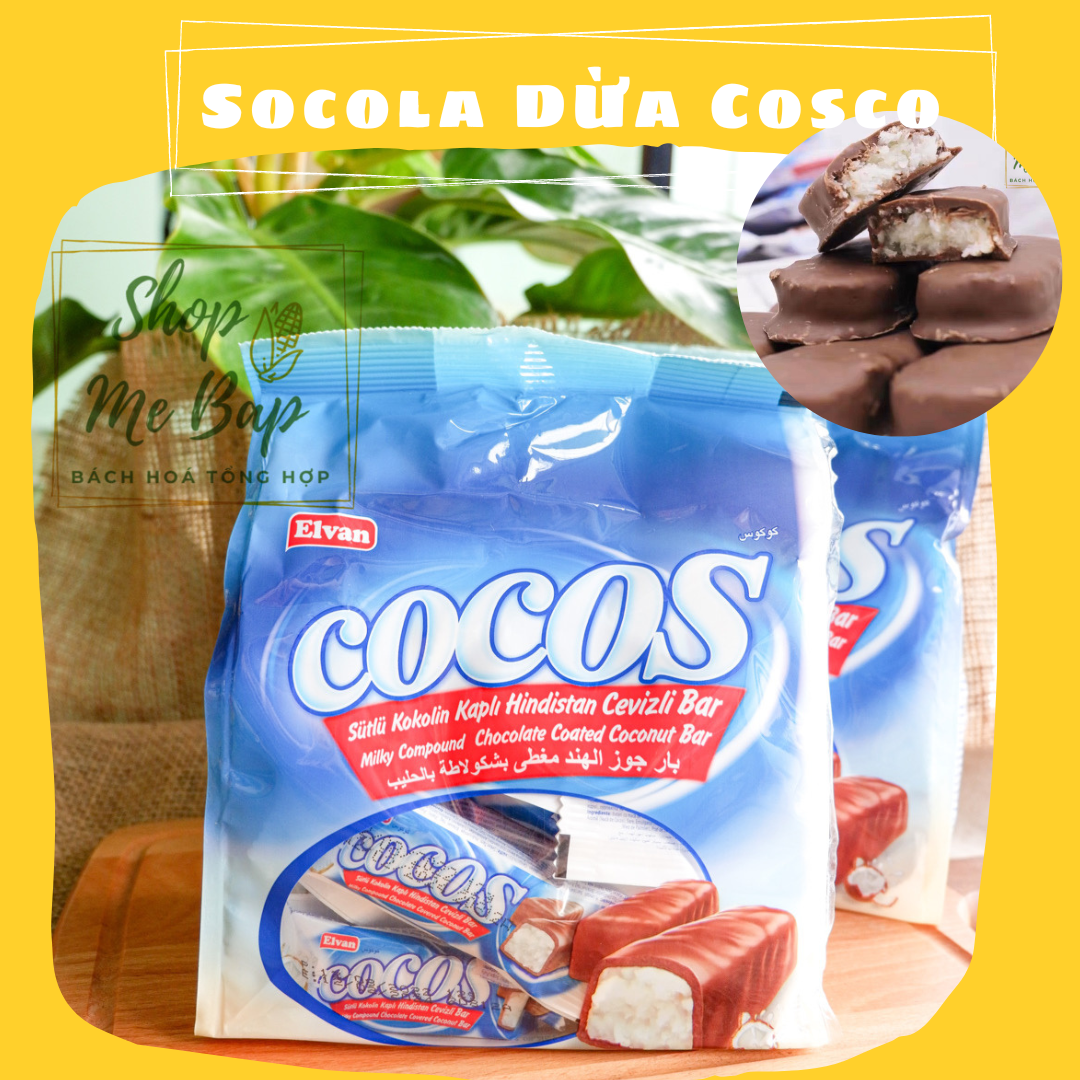 Kẹo socola nhân dừa sợi elvan cocos 500g - chocolate hàng nhập thổ nhĩ kì - shop mẹ bắp