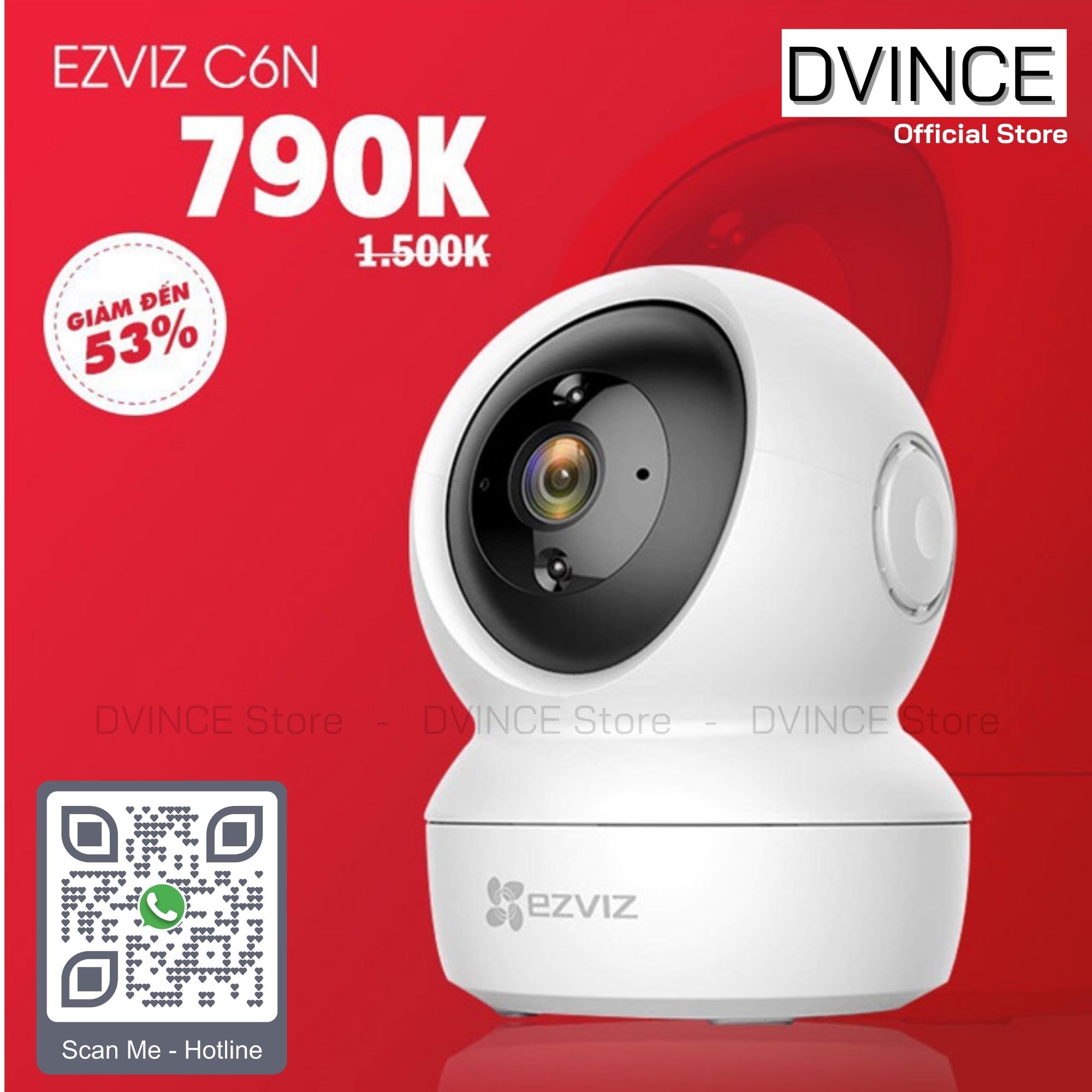 Camera ip wifi ezviz c6n 2mp fullhd 1080p - xoay 360 đàm thoại 2 chiều.