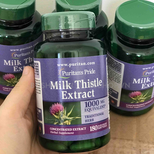 Viên Uống Bổ Gan Puritan s Pride Milk Thistle Extract 1000 mg 180 Viên