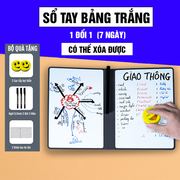 Bảng viết sổ cầm tay A5 gọn nhẹ đa năng bìa Da sang trọng, sổ vẽ phác thảo, sổ ghi chú, bảng nháp