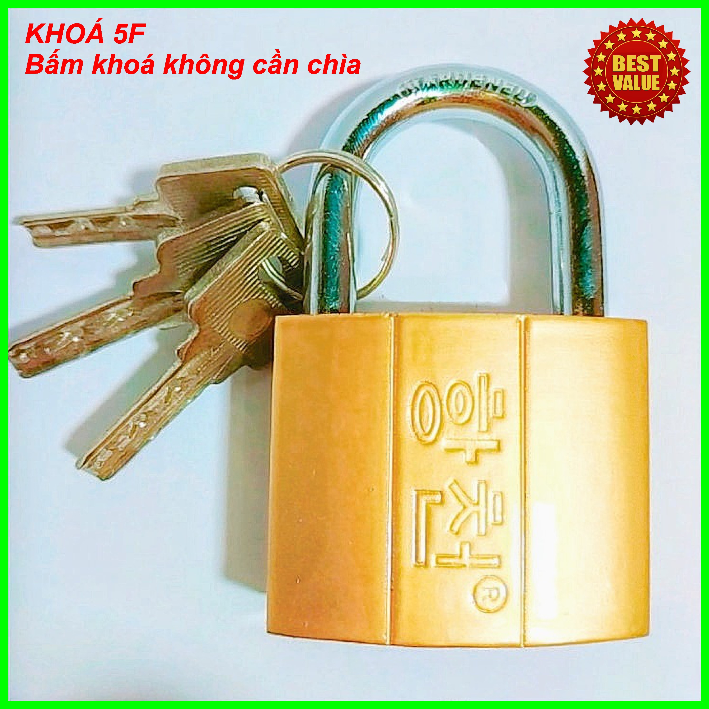 [HCM]Ổ khoá vàng 5F - 50mm - 4F - 40MM USC