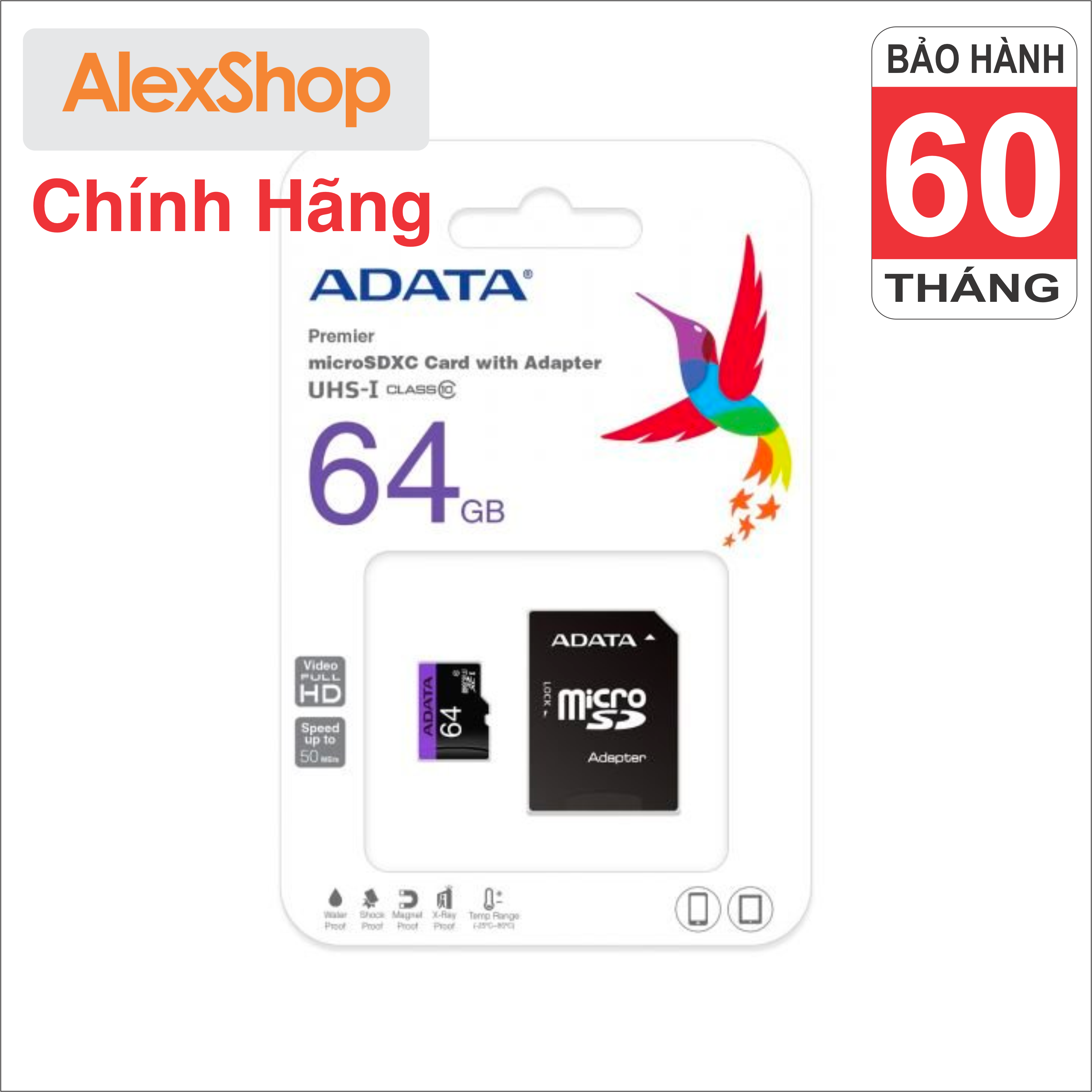 🔥17.9 - 30.9🔥 thẻ nhớ adata micro sd 64gb 32gb uhs-i micro sd class10 - bảo hành 5 năm