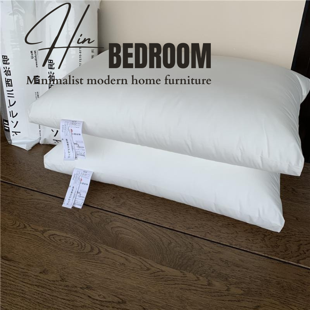 Gối nằm ngủ khách sạn 50x70cm hin home bedding gối ngủ ruột gối lông vũ nhân tạo cao cấp gối nhật bản