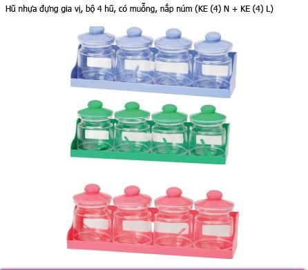 Hủ nhựa đựng gia vị