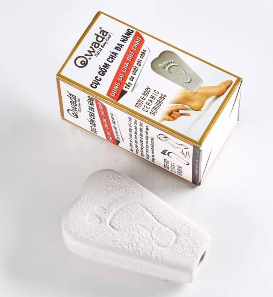 Đá chà gót chân, chà lưng, body - Dụng cụ tẩy tế bào chết gót chân, body, chất liệu GỐM, thương hiệu OWADA [ZONESHOP.VN]