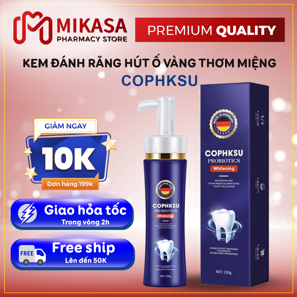 Kem Đánh Răng Sạch Ố Vàng Cao Răng COPHKSU Nhập Khẩu Đức - Gel Trắng Răng Nano COPHKSU Đánh Bật Cao Răng Mảng Bám