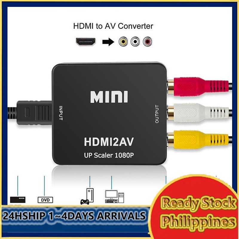 Bộ chuyển đổi hdmi sang av rca cvsb l/r video 1080p hỗ trợ ntsc pal