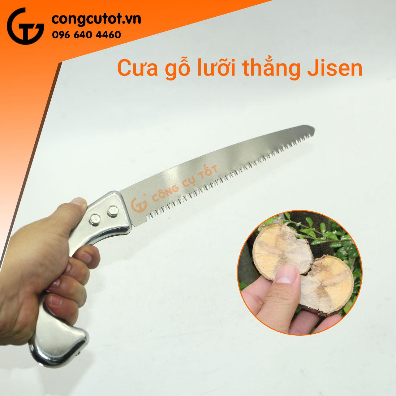 Cưa gỗ cầm tay Jisen Đài Loan cán Inox