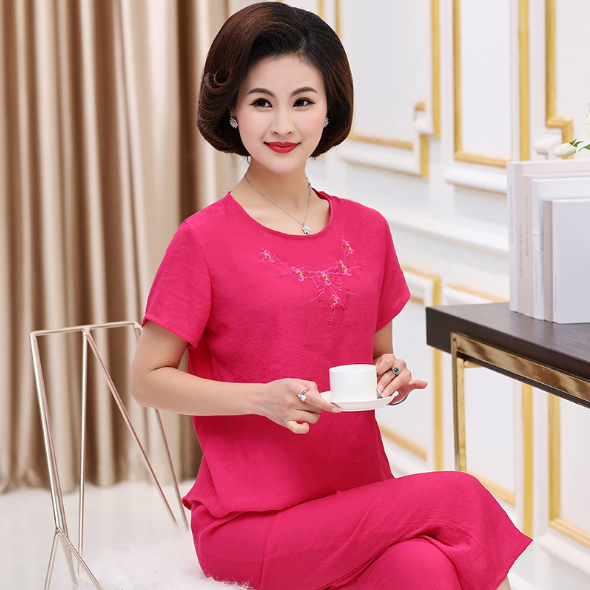 Bộ trung niên nữ hàng đẹp chất xin mặc hè cực mát đủ size từ 45-75kg