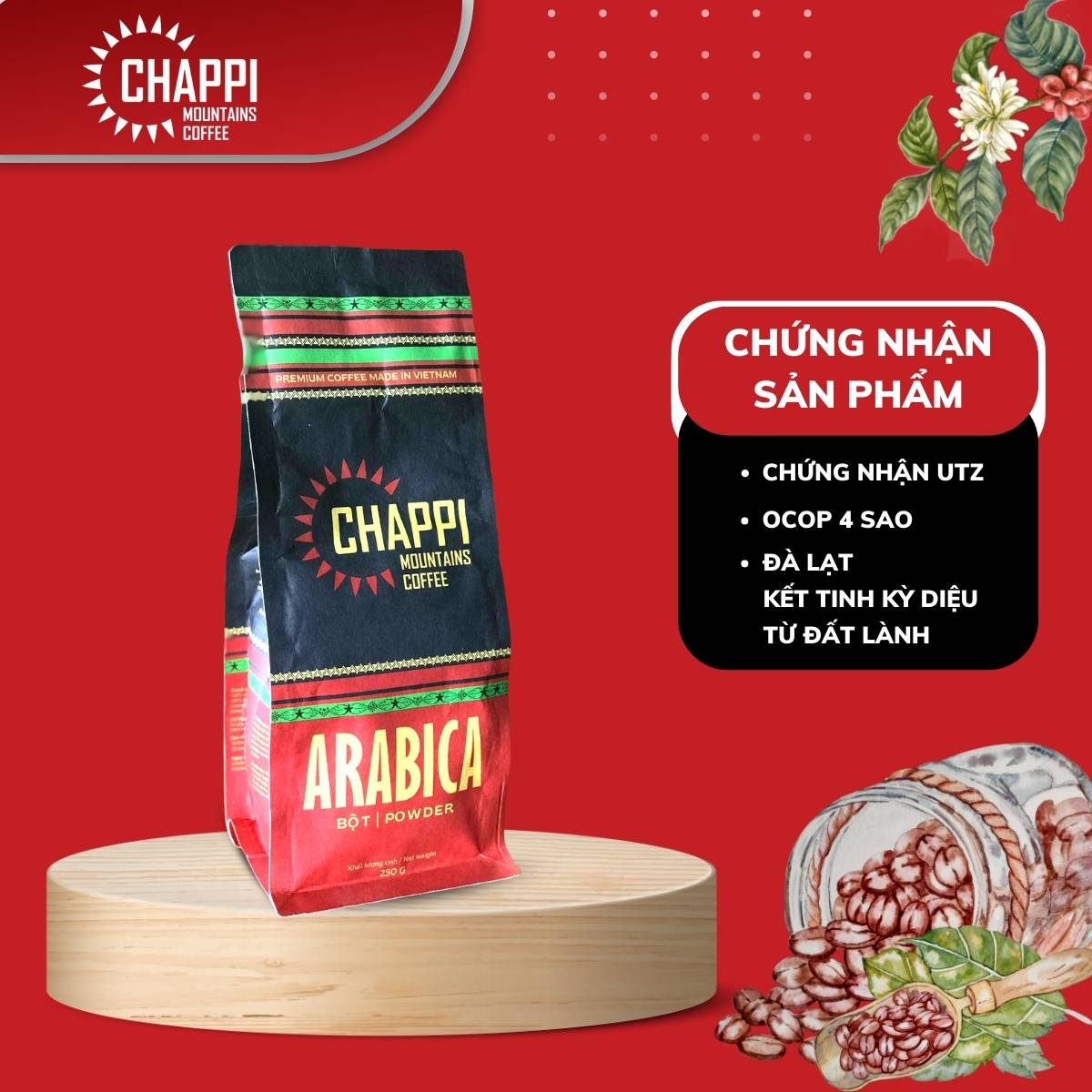 Chappi Arabica Coffee Powder - Chappi Cà Phê Arabica Bột