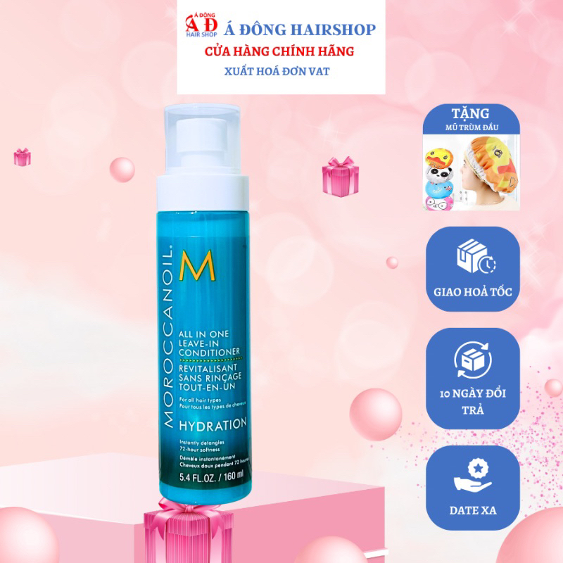 Xịt dưỡng xả khô đa năng moroccanoil hydration leave in conditioner suôn mượt tóc 20ml/160ml
