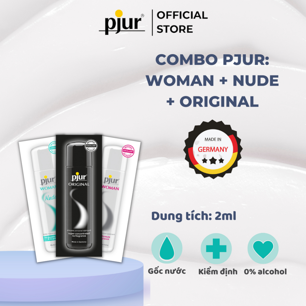 Combo 3 gel bôi trơn Pjur Woman Nude 2ml & Pjur Original 1.5ml & Pjur