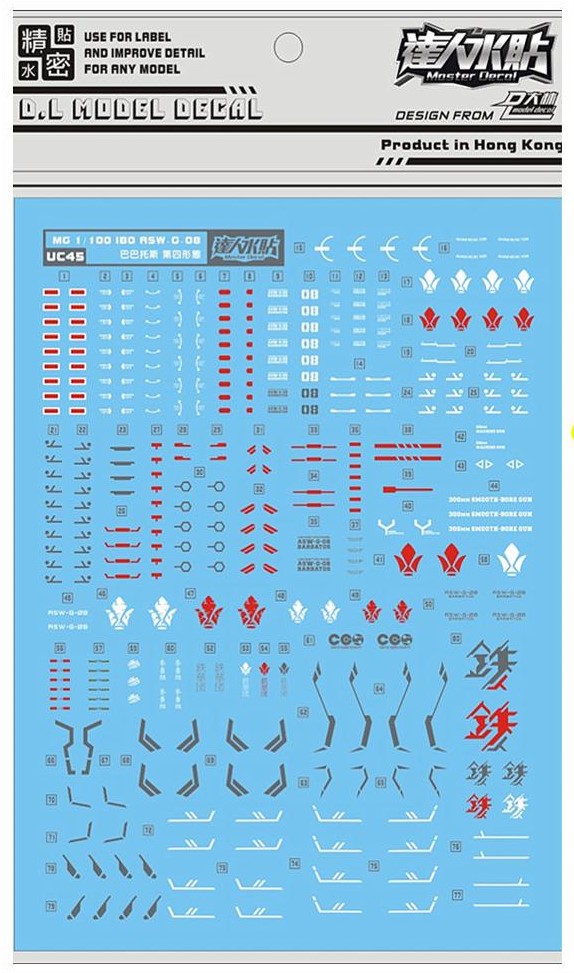 Bộ Decal Nước Dalin Gundam MG Barbatos