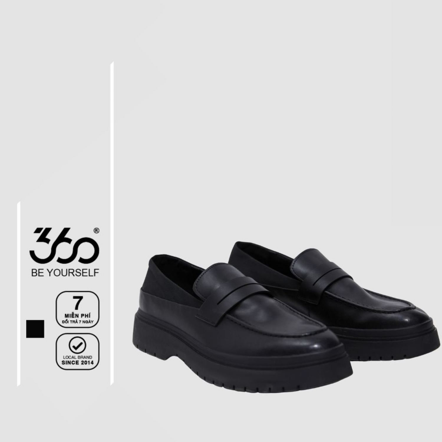 Giày lười Penny Loafer nam thương hiệu 360 Boutique chất liệu da cao cấp