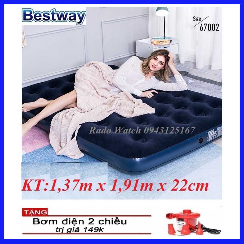 Nệm bơm hơi tiện dụng 67002 -1,91m x 1,37m x 22cm /Nệm hơi/ giường hơi/ghế hơi/sofa hơi/bơm hơi/đệm bơm hơi/đệm hơi 67002