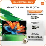 Xiaomi TV S Mini LED 55 2026 | 55 inch QD-Mini LED với 308 vùng cho độ tương phản sâu và chi tiết sống động | Tần số quét gốc 120Hz cho chuyển động siêu mượt | Lên đến 1200nits độ sáng cao nhất cho độ rõ nét ngoạn mục | Trải nghiệm điện ảnh đắm chìm