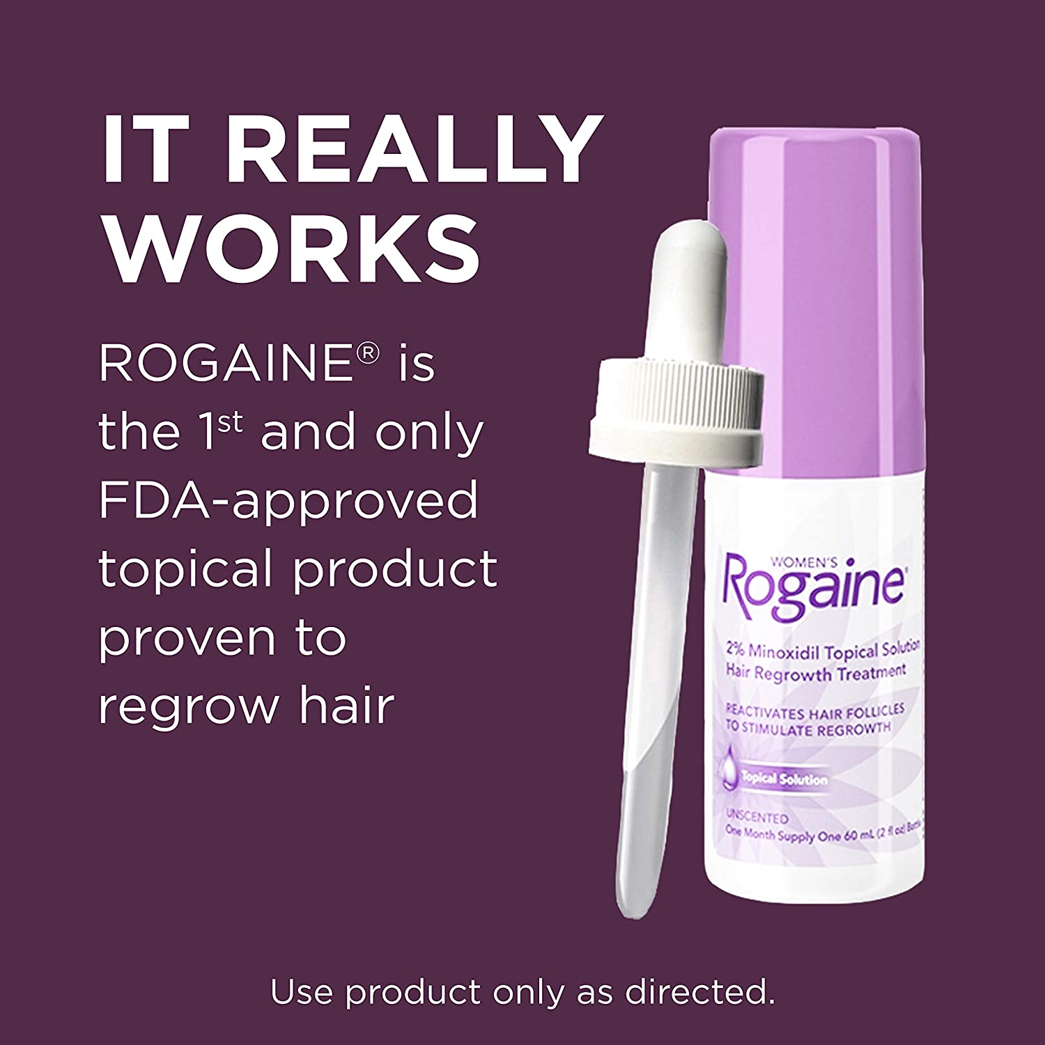 Serum giúp mọc tóc nữ Women’s Rogaine 2% Minoxidil Topical Solution Hair Regrowth Treatment chai 60ml của Italia