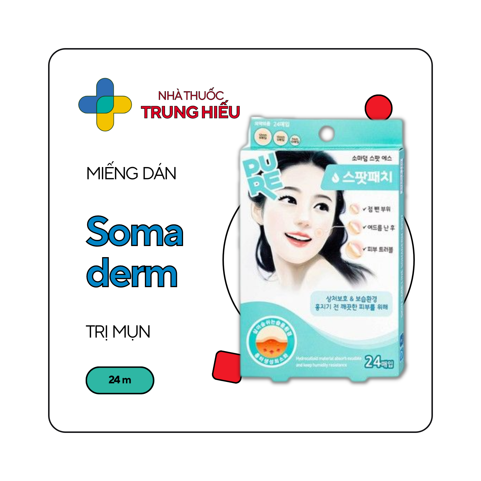 Miếng Dán Mụn Somaderm - Nhanh Chín Nhân Mụn