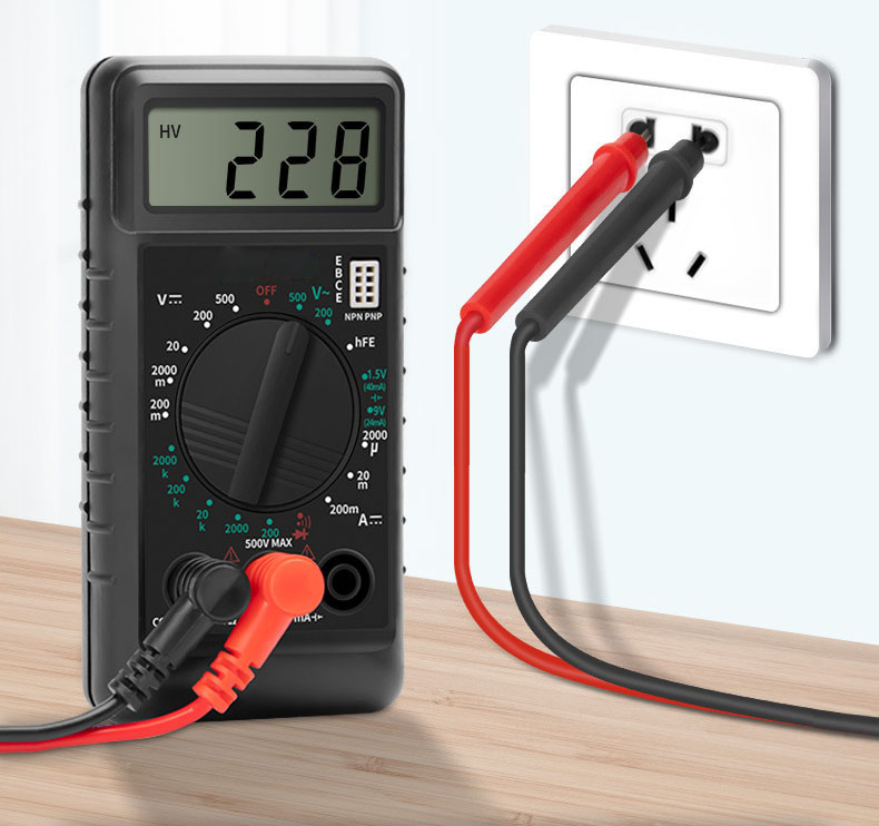 Đồng hồ đo vạn năng DT-182 bỏ túi siêu nhỏ chỉ dài 10cm, Có Loa báo thông mạch kiểm tra điện 1, chiều xoay chiều, transistor, đo tụ, điện trở . V. v.. (Chưa kèm pin))