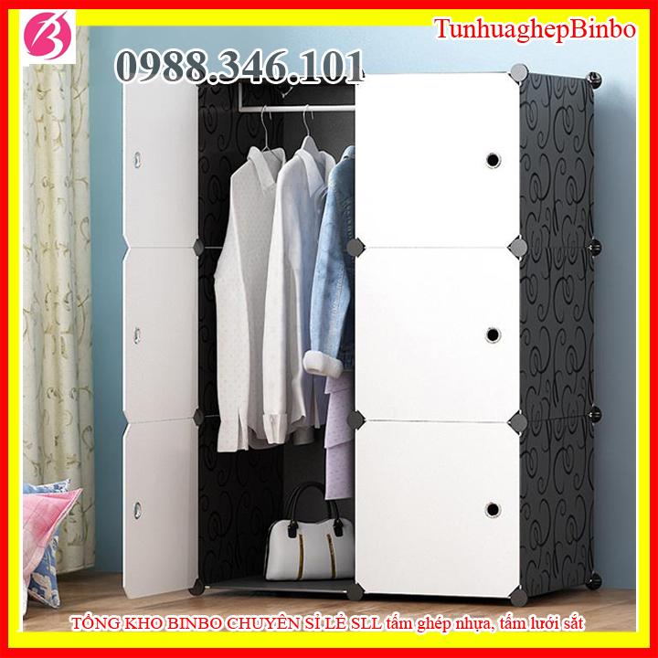 Tủ nhựa ghép 6 ô cửa thú ngộ nghĩnh