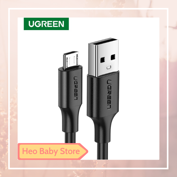 Cáp sạc usb a to micro usb ugreen bọc pvc chắc chắn màu ngẫu nhiên - heo baby store
