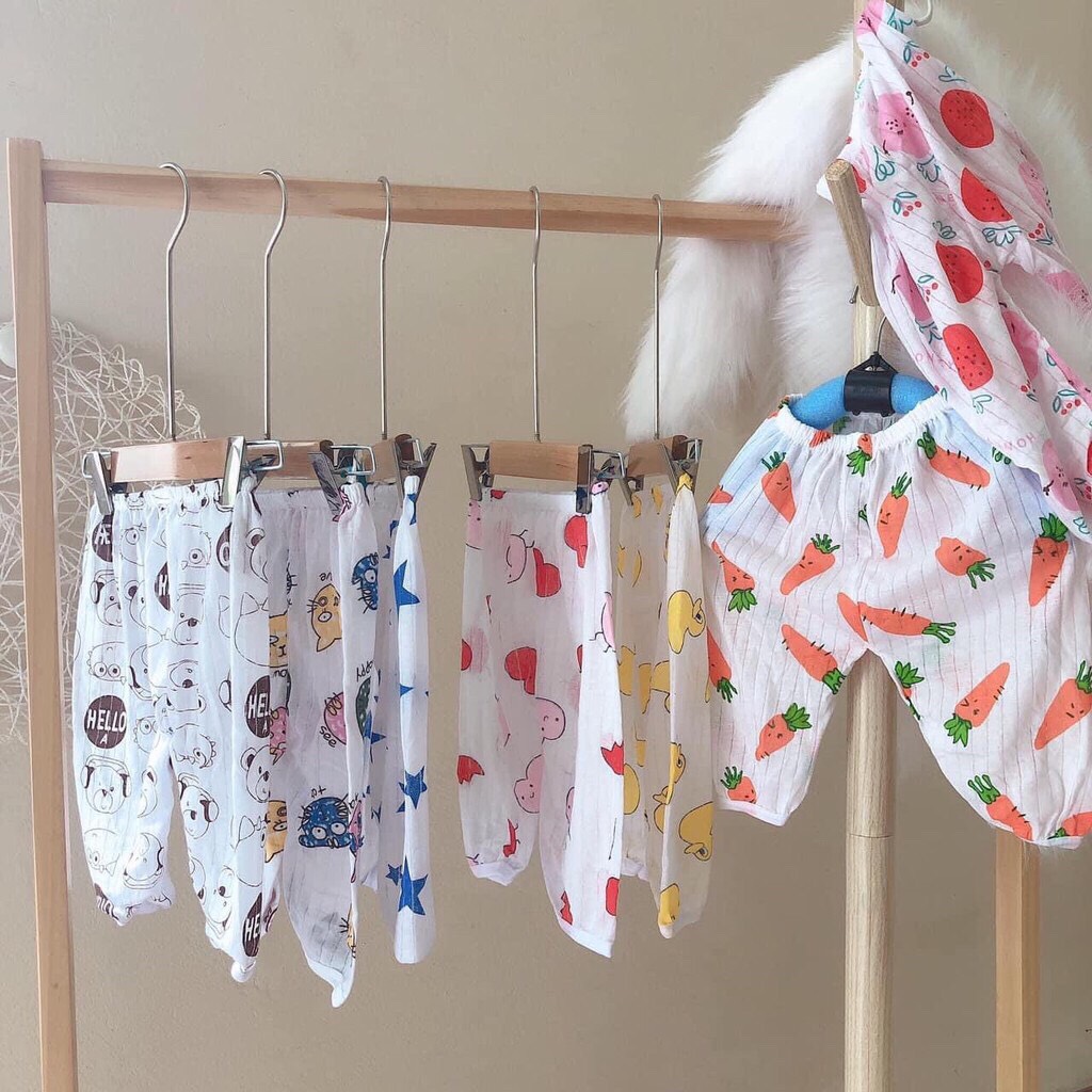 Quần chục dài cotton giấy cho bé 6-13kg