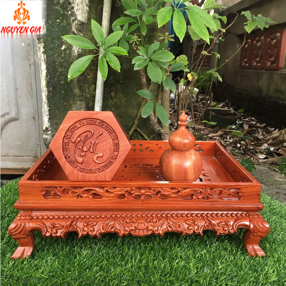 [100% GỖ HƯƠNG] Khay gỗ đựng trà gỗ hương lưỡng long siêu BỀN ĐẸP mang lại nét SANG TRỌNG cho không gian PHÒNG KHÁCH của gia đình