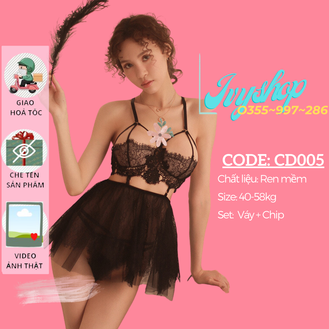 Đầm Ngủ Nữ Sexy Cosplay Cô Dâu Sexy Cao Cấp, Váy Ngủ Under Cut Táo Bạo Mã - CD005 - Ivyshop
