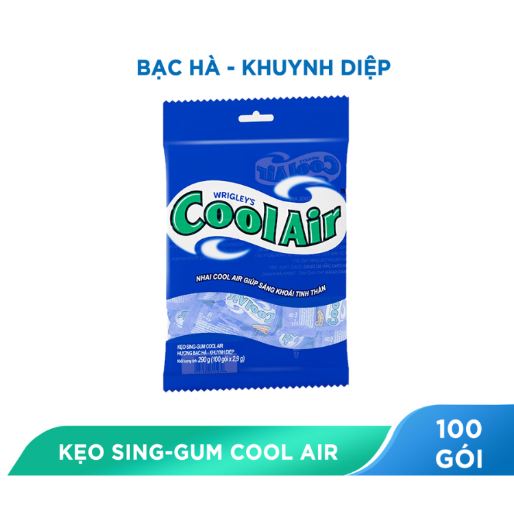 Kẹo sing-gum Cool Air túi 100 gói 2 viên