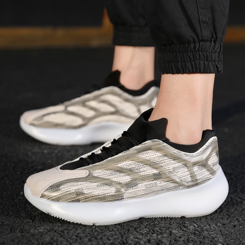 Giày thể thao dạ quang tự phát sáng kiểu dáng yee.zy 700v3 - giày sneaker siêu cấp mới 2020