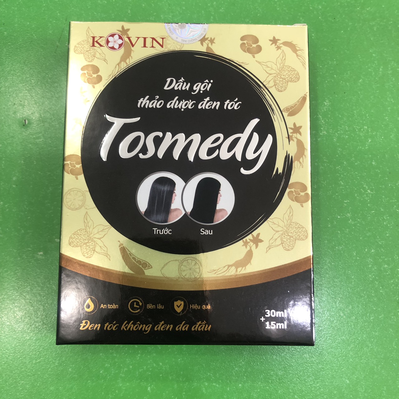 Nhuộm thảo dược Tosmedy ( Đen tóc không đen da đầu)