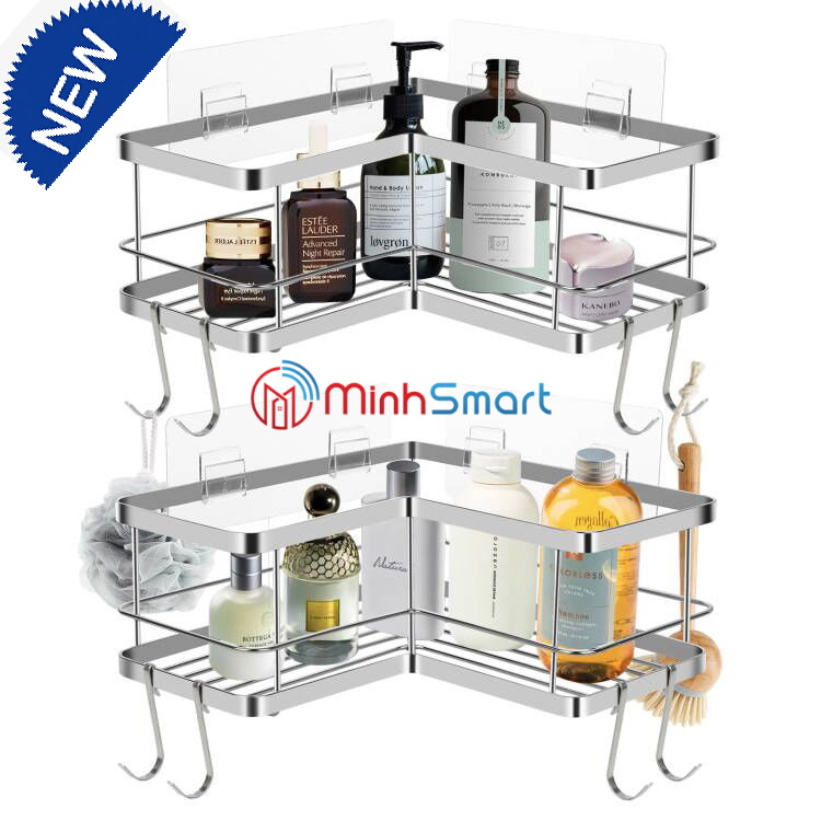 Kệ góc nhà tắm inox 304, kệ góc nhà bếp inox 304