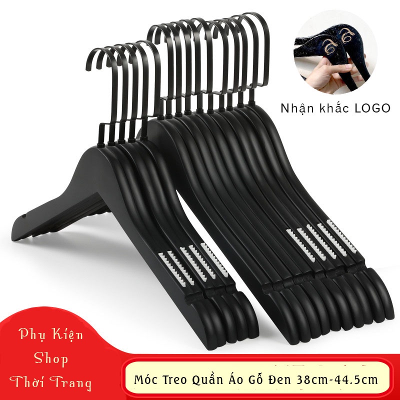 Móc gỗ đen treo quần áo gỗ đen KTN cao cấp