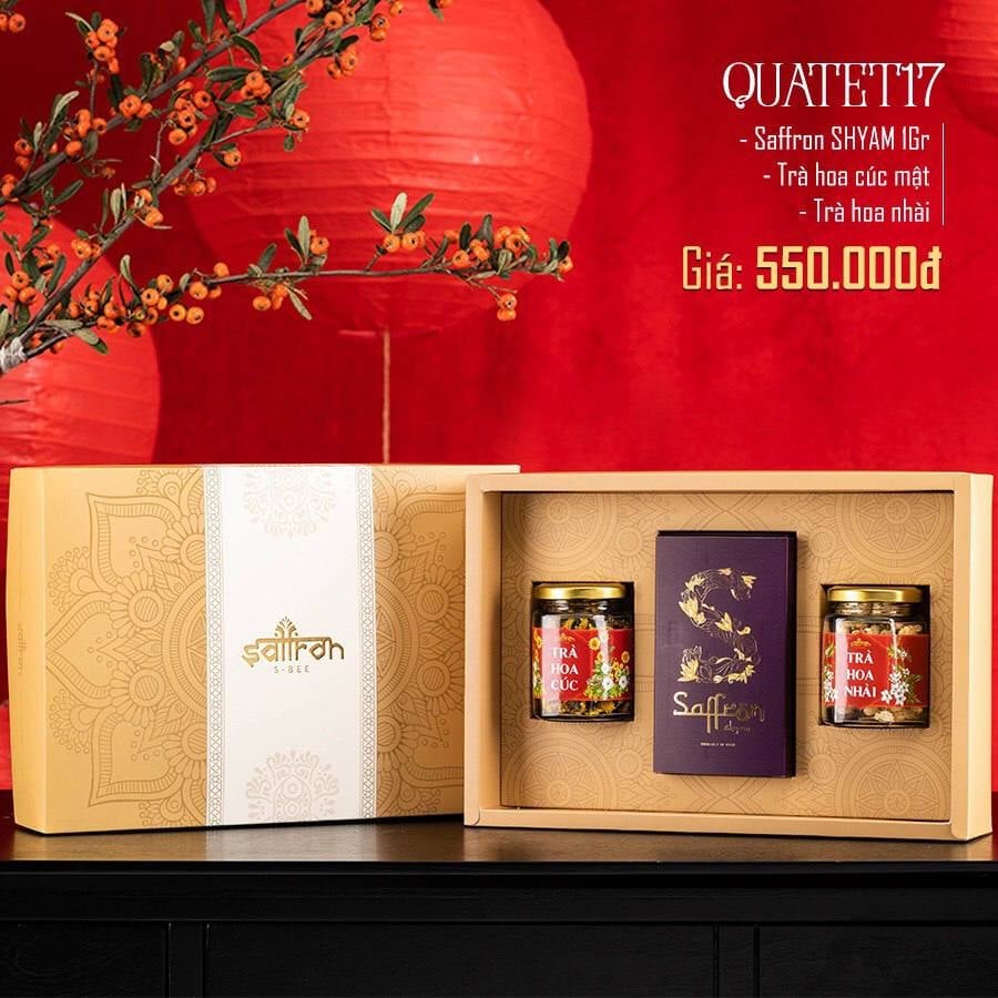 Set quà gồm Saffron Shyam 1gr+trà hoa cúc