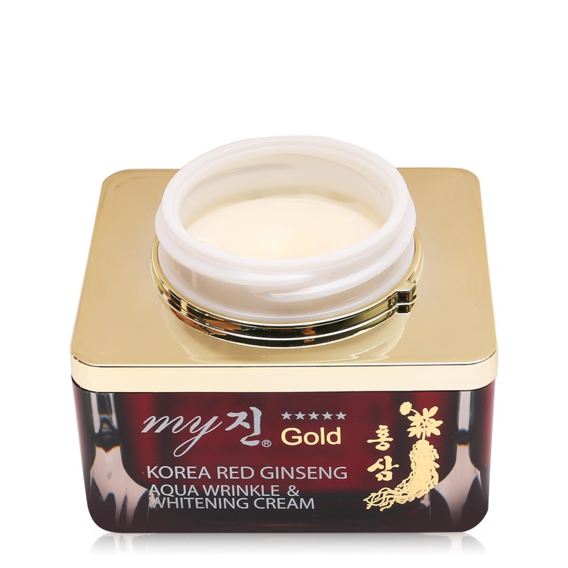 Kem dưỡng trắng da ngày và đêm hồng sâm đỏ my gold korea red ginseng aqua wrinkle & whitening cream 50ml