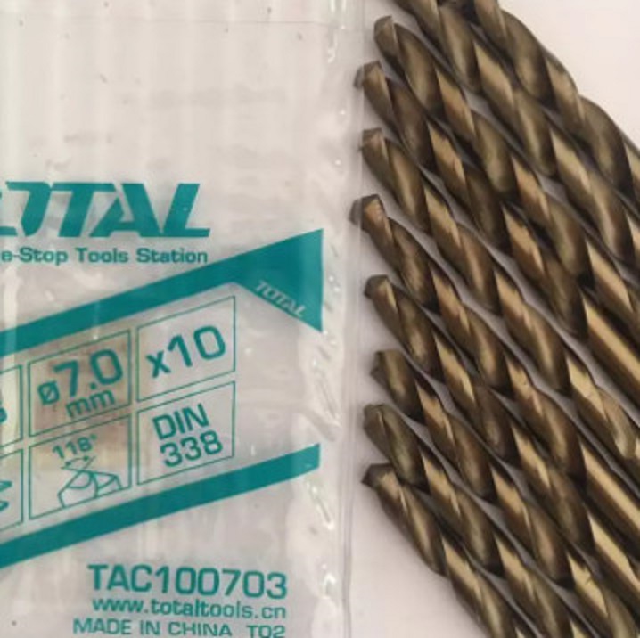 Combo 10 mũi khoan sắt 7mm total tac100703