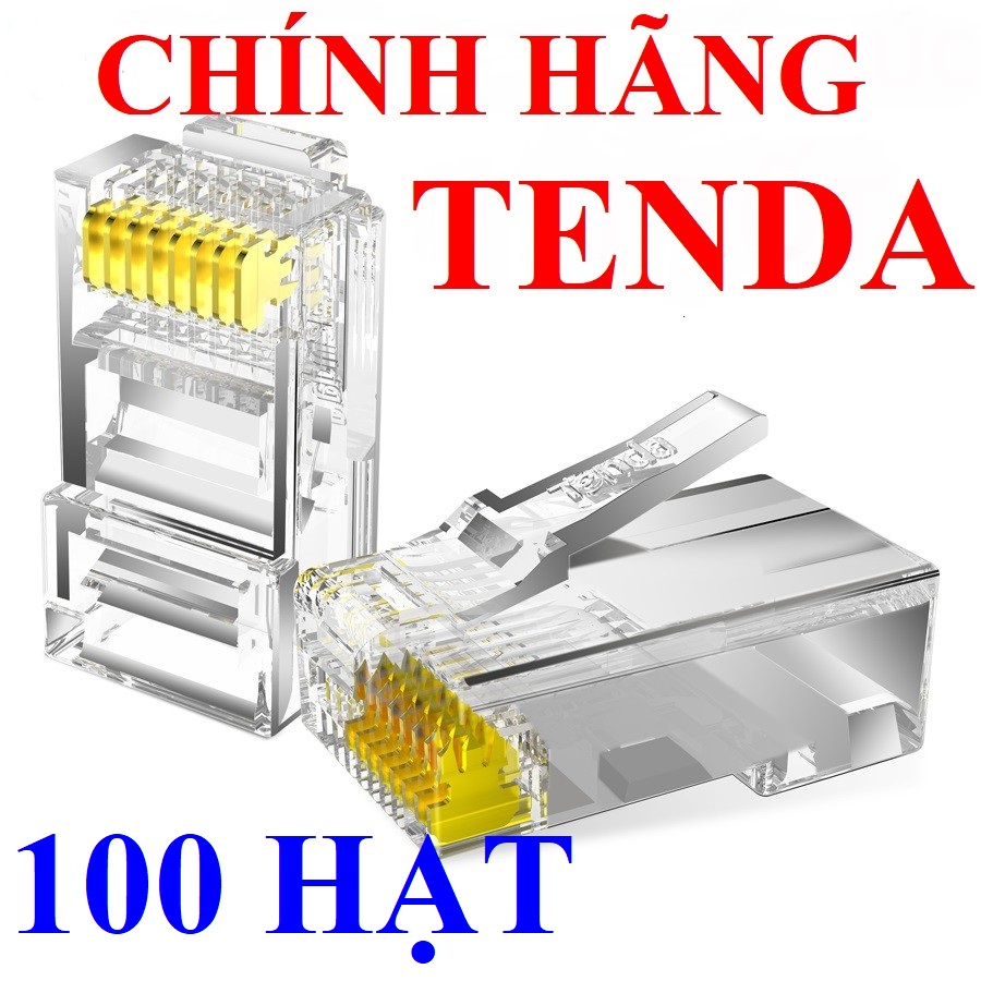 [1 HỘP 100 CÁI] HẠT MẠNG TENDA TD1013C HẠT MẠNG CHÍNH HÃNG ĐẦU BẤM MẠNG ĐẦU RJ45